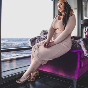 Fashion Nova Midi Sweater Dress